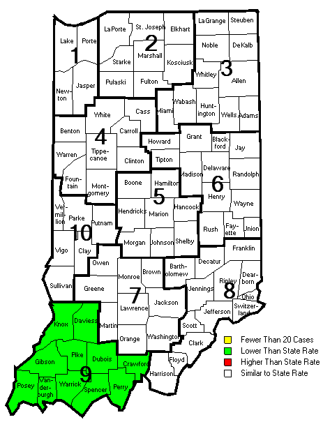 Map of Regional Mortality Rates