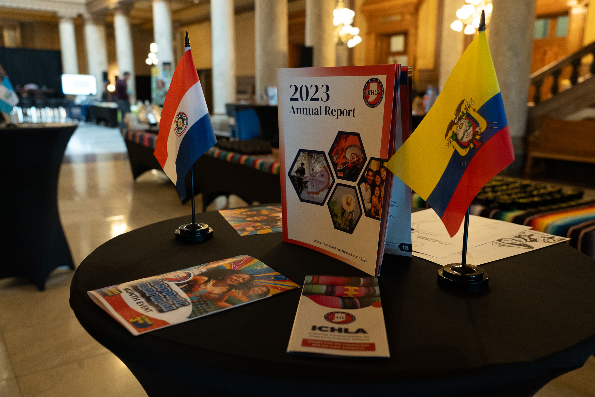 Flag on table