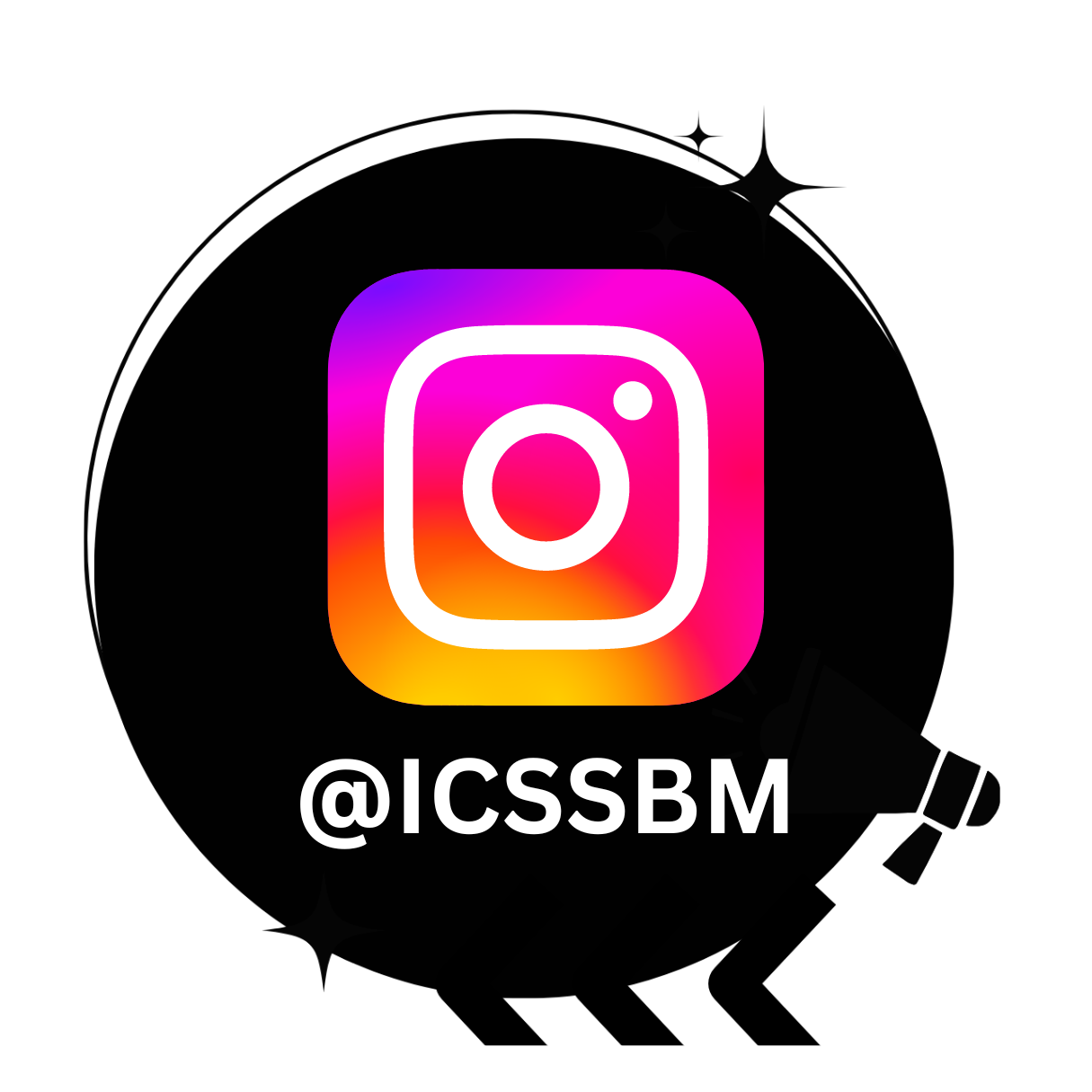 Instagram Logo and @ICSSBM