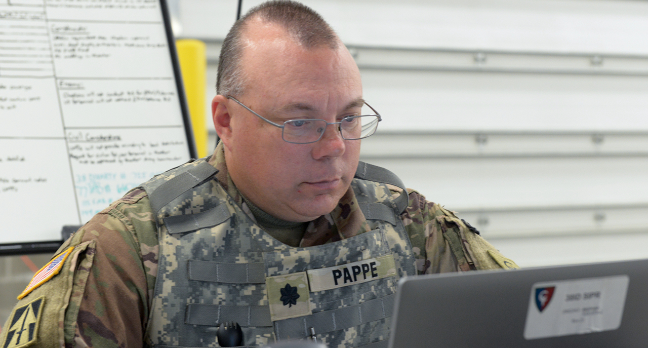 Chaplain Lt. Col. Cliff Pappe, Warfighter 24-4 at Camp Atterbury