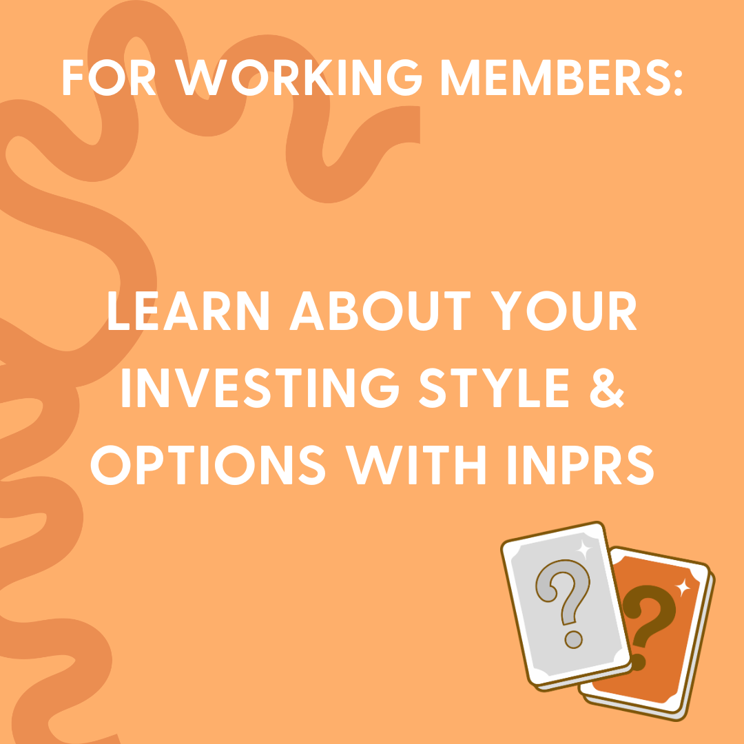 Learn about your investing style square image with orange background reading learn about your investing style and options