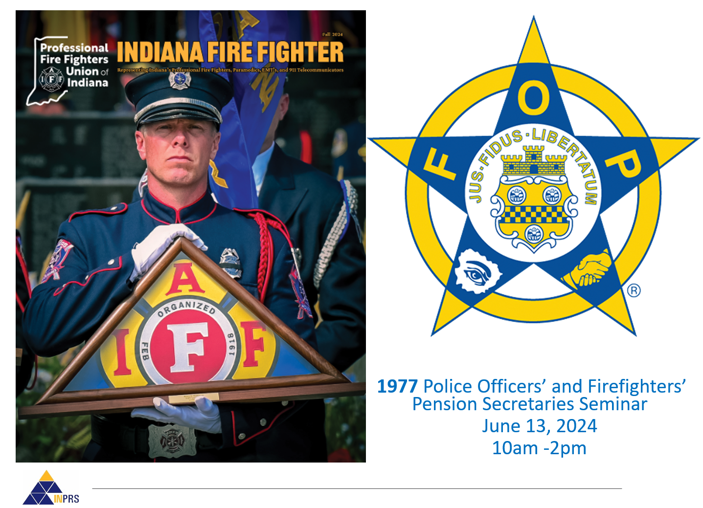 Download the 1977 Fund Pension Secretaries Seminar Presentation title slide image police officer and school kids