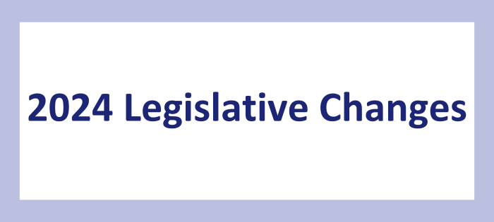 2024 Legislative changes banner