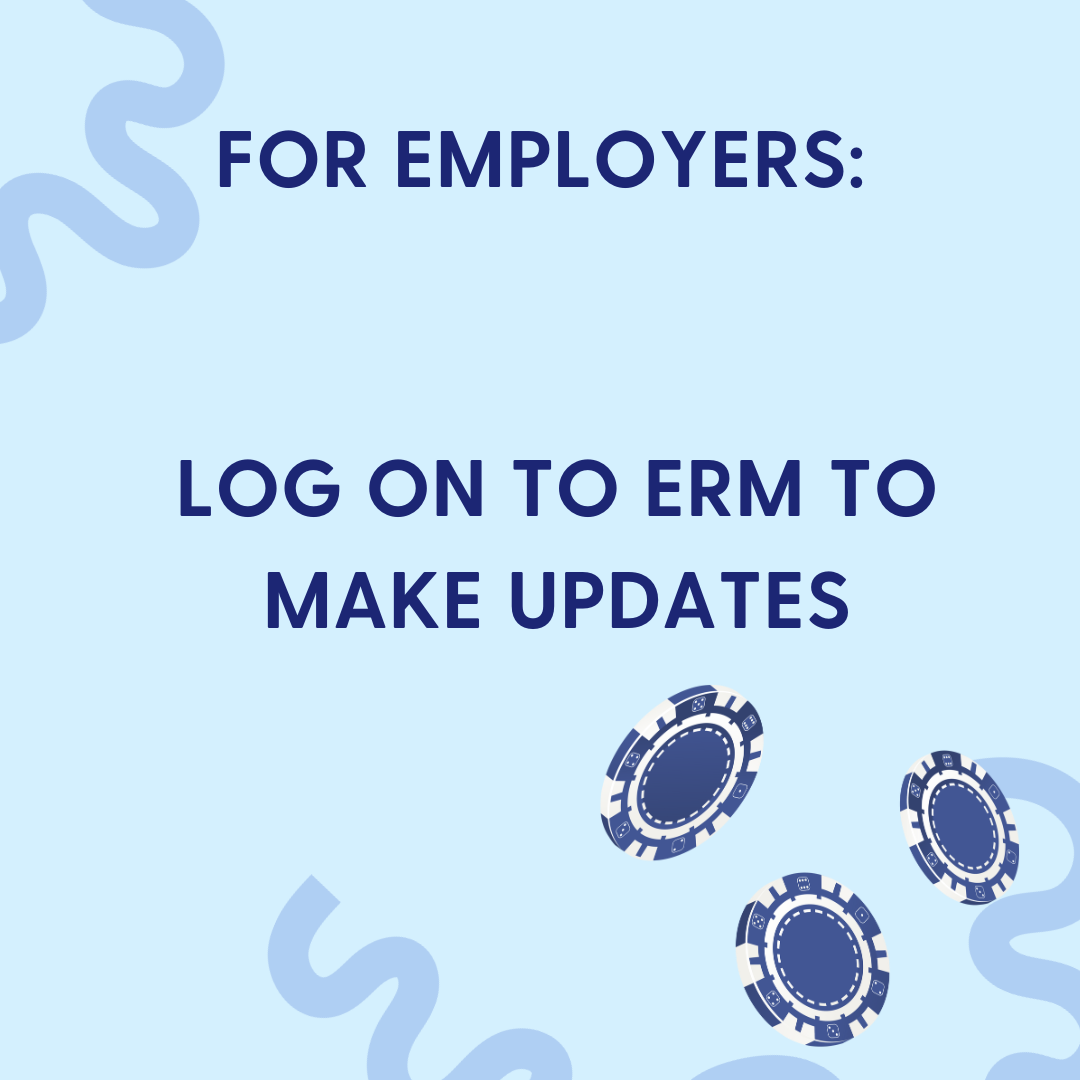 Log on to ERM image light blue image with text reading log on to ERM